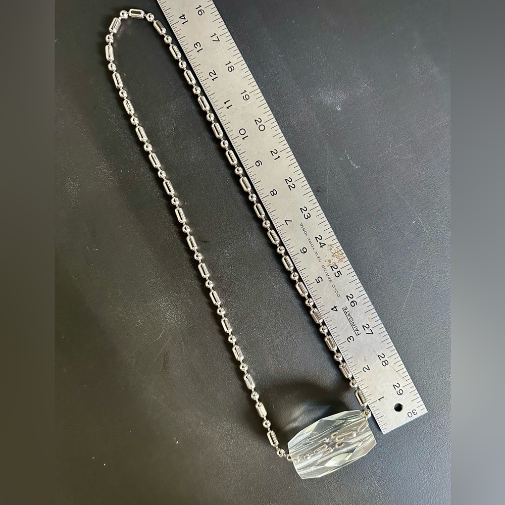 Chunky faceted lucite pendant chain necklace 🌟STYLIST piece🌟 - Picture 7 of 8